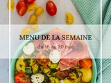 Menu de la semaine du 16 au 20 mai