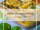 Menu de la semaine du 17 au 21 mai