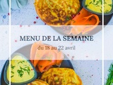 Menu de la semaine du 18 au 22 avril