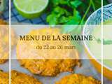 Menu de la semaine du 29 mars au 2 avril