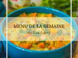 Menu de la semaine du 5 au 9 avril