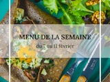 Menu de la semaine du 7 au 11 février