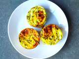 Mini-flans à l’asperge, oignon doux des Cévennes et ciboulette