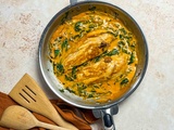 Poulet aux épinards crème au pesto rosso