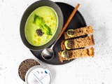 Protégé : Crème de petits pois au basilic et mouillettes au caviar