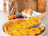 Quiche aux carottes, thon et cumin