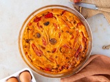 Quiche sans pâte poivrons-chorizo