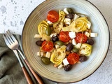 Salade de haricots blancs, artichauts et feta