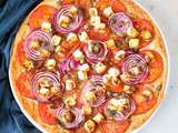 Tarte tomates, oignons rouges et feta