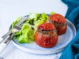 Tomates farcies au bœuf et aux lentilles