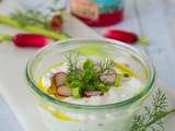 Tzatziki de printemps aux radis et à l’aillet