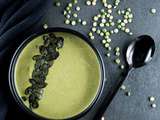 Velouté de pois cassés et épinards au fromage frais