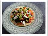 Tostadas aux haricots rouges