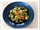 Wok courgette et poivron a la citronnelle