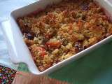 Abricots et prunes en crumble