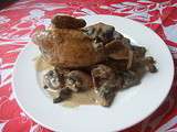 Cailles aux champignons  cuisine au village 