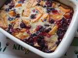 Clafoutis au melon et fruits rouges