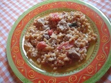 Coquillettes comme un risotto tomates et thon