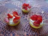 Coupes au skyr, lemon curd et fraises