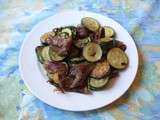 Courgettes au confit de canard