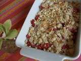 Crumble de fraises au chocolat blanc