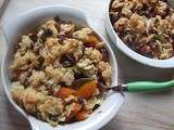 Crumble de potimarron aux amandes et raisins secs