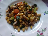 Fricassée de pois chiches aux légumes