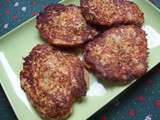 Galettes de courgettes aux miettes de thon