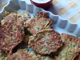 Galettes de courgettes et champignons