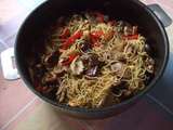 Nouilles chinoises aux champignons