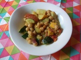 Petit curry de pois chiches, courgettes et lait de coco