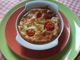 Petits clafoutis au chèvre frais et lardons