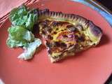 Quiche aux champignons, tomates et safran