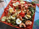 Salade complète aux crevettes