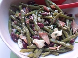 Salade de haricots verts et rouges