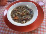 Soupe de lentilles au riz