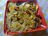 Spaghettis aux courgettes rôties