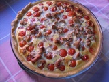 Tarte aux tomates- cerise et au thon