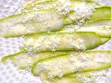 Courgettes crues au parmesan