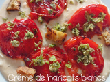 Crème de haricots blancs, tomates sautées