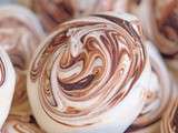 Meringues tourbillon au chocolat