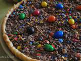 Tarte chocolat et m&m's