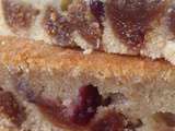 Cake aux figues et cranberries, sans gluten, sans lait