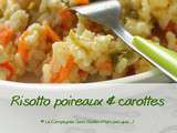 Risotto poireaux carottes, sans gluten, sans lait