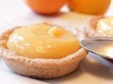 Tartelettes aux noisettes et au curd de clémentines et bergamote