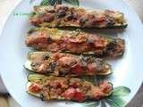 Barquettes de courgettes farcies