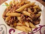 Penne aux poivrons et saucisse