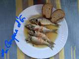 Petits loups de mer au vin blanc