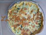 Quiche à la ricotta, courgettes et lardons