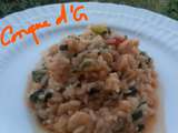 Riz aux crevettes et courgettes